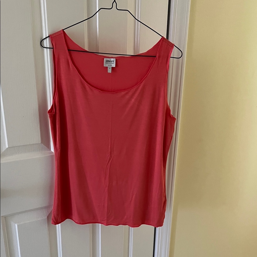 Armani Collezioni Women's Pink/ Salmon  Tank Top. Spring sz. 12